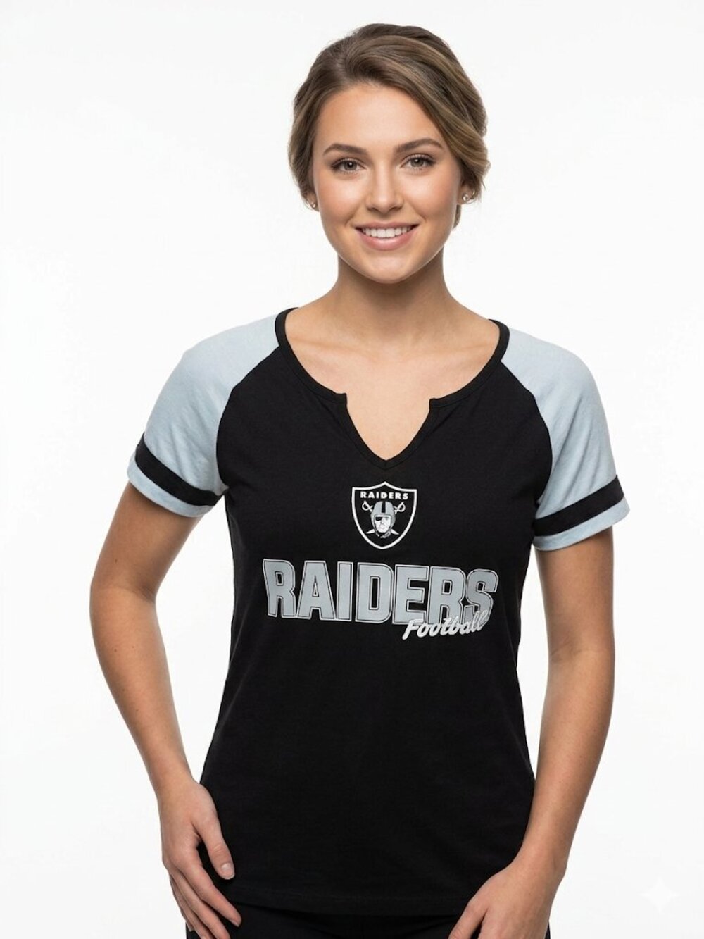 Las Vegas Raiders Women's Womens Raglan Tee Shirt T Top Size Medium NWT